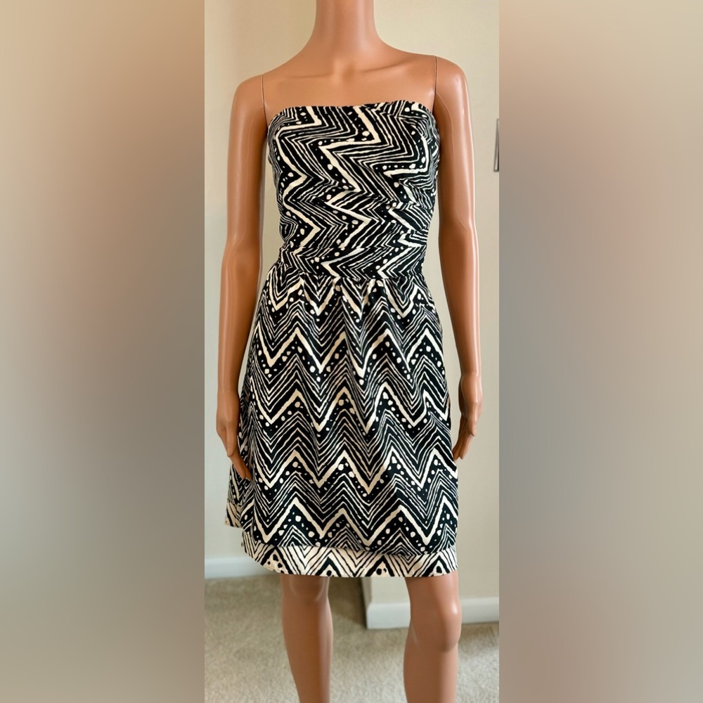 Vintage 90s Y2K The Limited Strapless Mini Dress Bohemian Artsy Whimsigoth Sz 6
